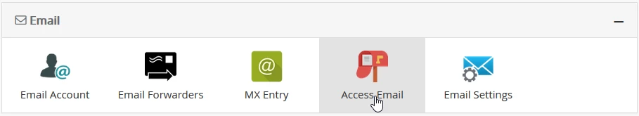 Access Email paneeli Webuzossa