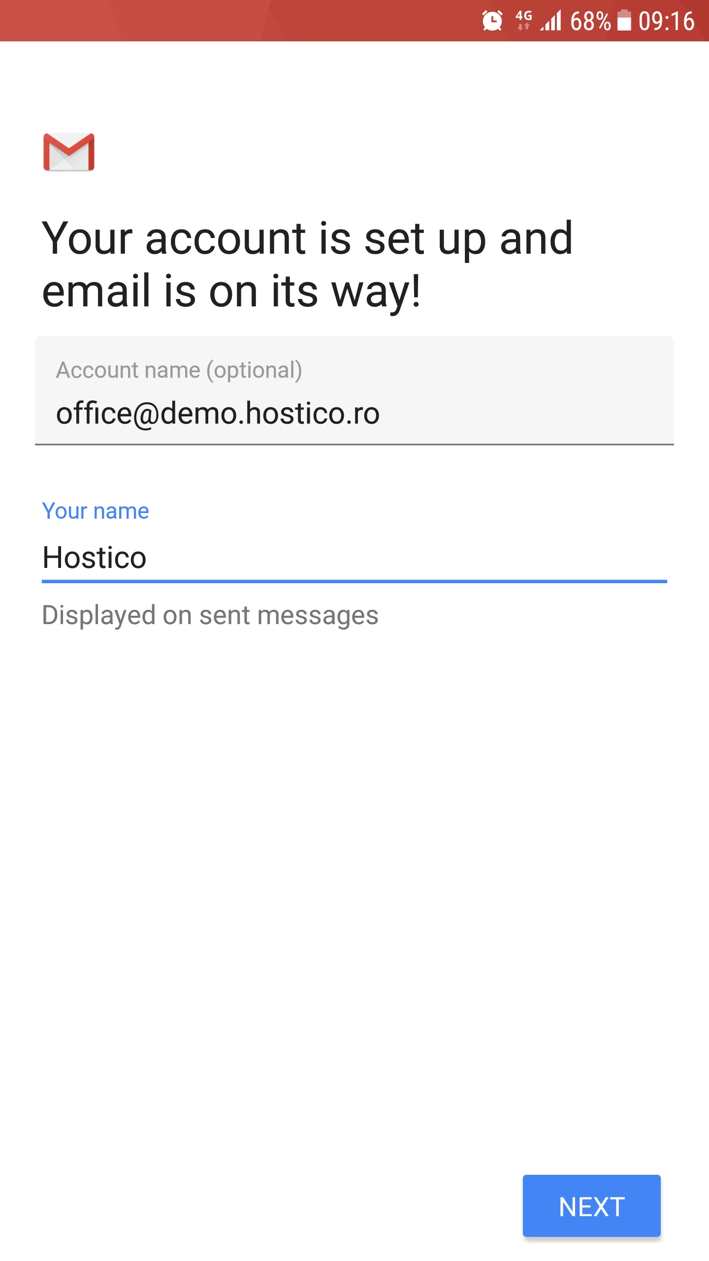 Tilisi on asetettu sähköpostille