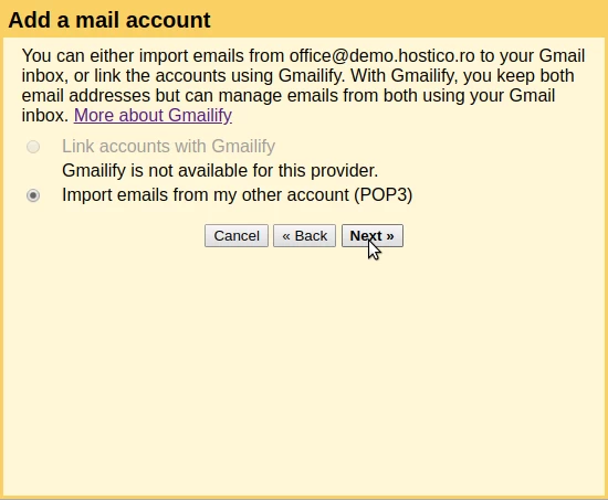Importare mail-uri