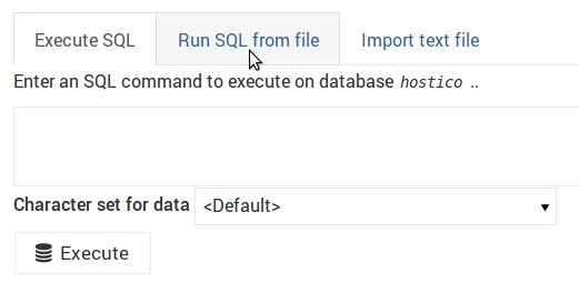 run sql command