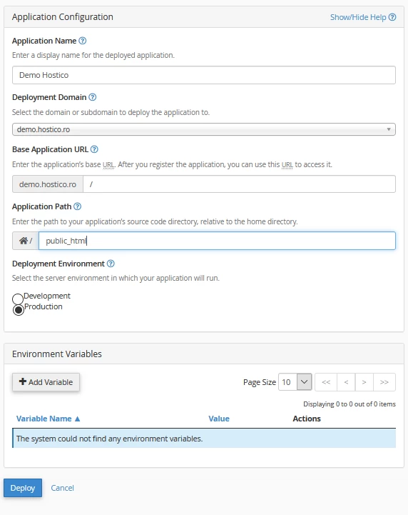 nodejs application