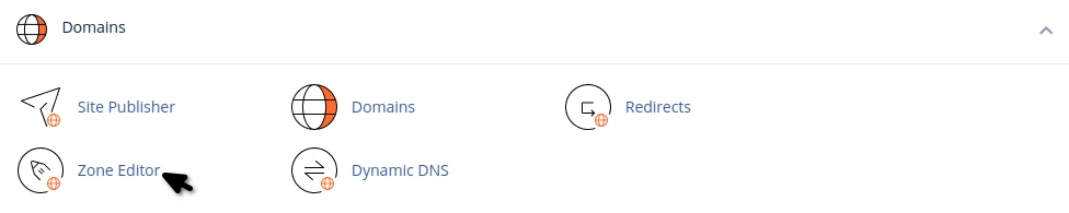 Verkkotunnukset-osio cPanel